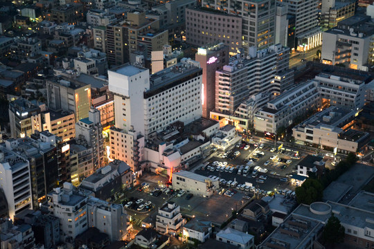 鸟瞰东京夜景