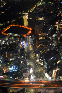 鸟瞰东京夜景