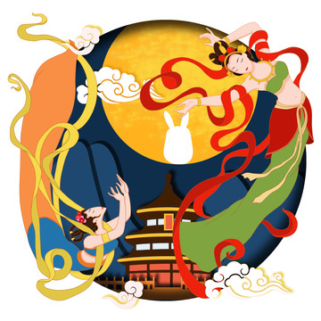 中秋節(jié)仙女玉兔