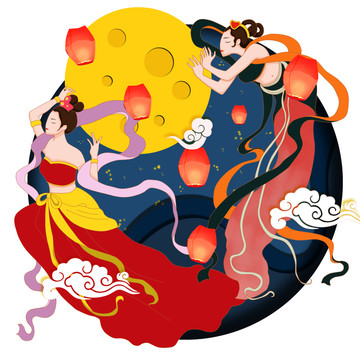 中秋節(jié)仙女玉兔