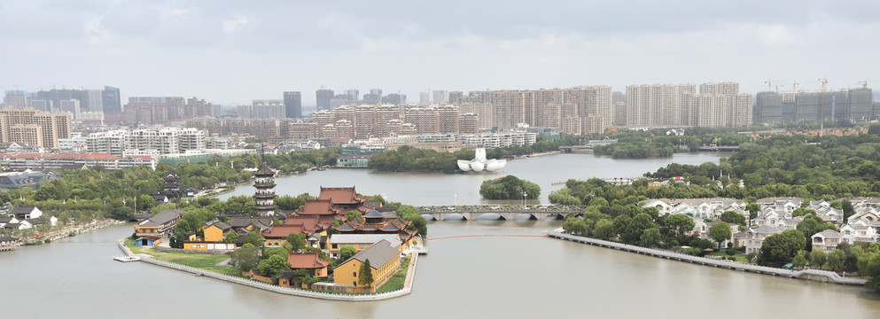 平湖东湖景区鸟瞰图