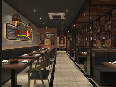 中餐館餐廳效果圖設(shè)計