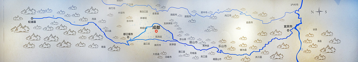 岷江流域地形图