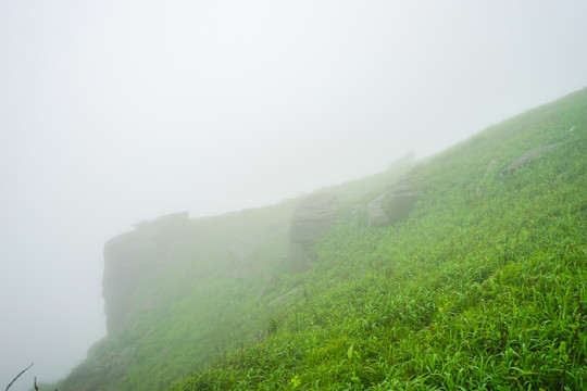 雾中高山