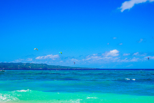 碧海蓝天水天一色