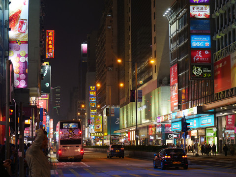 香港城市风光夜景