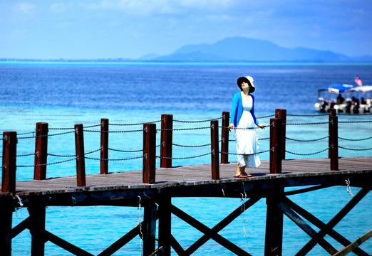 美女海岛旅游摄影