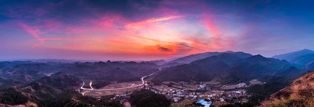 俯瞰粤北山村