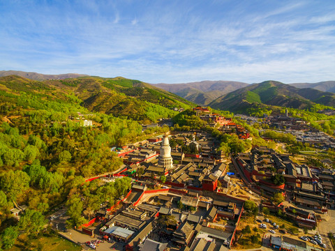 航拍五台山全景