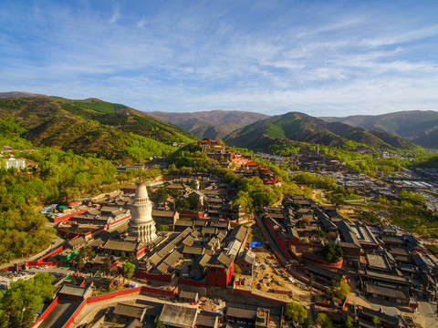 航拍五台山全景