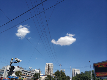 城市天空蓝天白云
