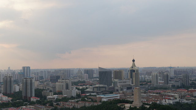 俯瞰济南城市建筑