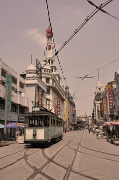 老上海南京路街景