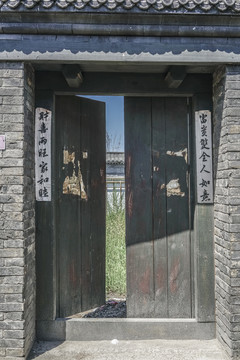 北京胡同老木门