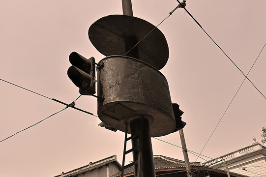 老上海交通信号灯