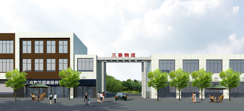 物流園大門設(shè)計(jì)案例效果圖