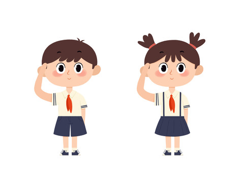 少先隊(duì)員敬禮