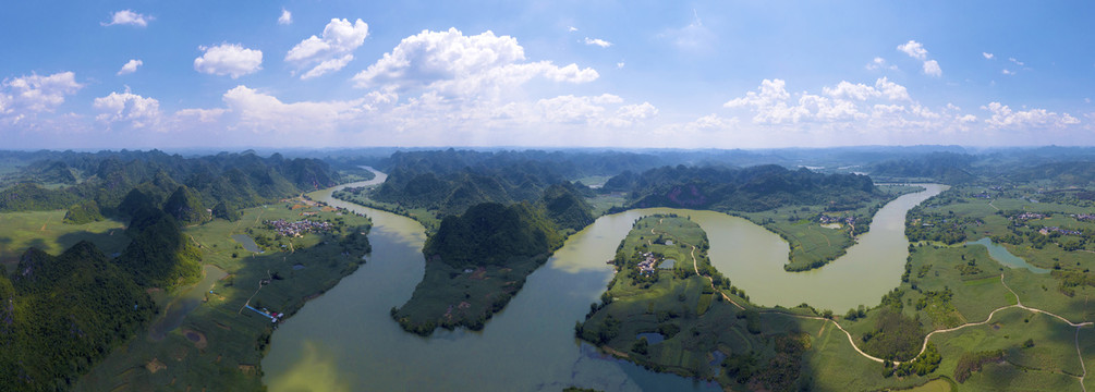 180度山水全景图