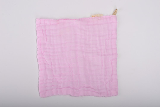 粉色婴儿方巾