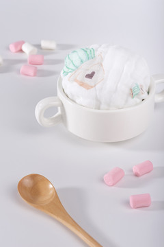 印花婴儿棉纱方巾