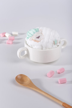 印花婴儿棉纱口水巾