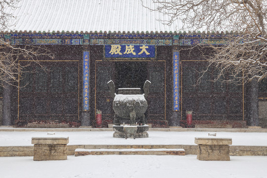 文庙雪景