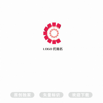 CO字母LOGO模板