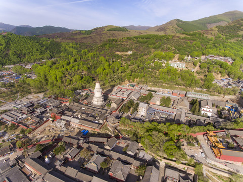 航拍五台山全景