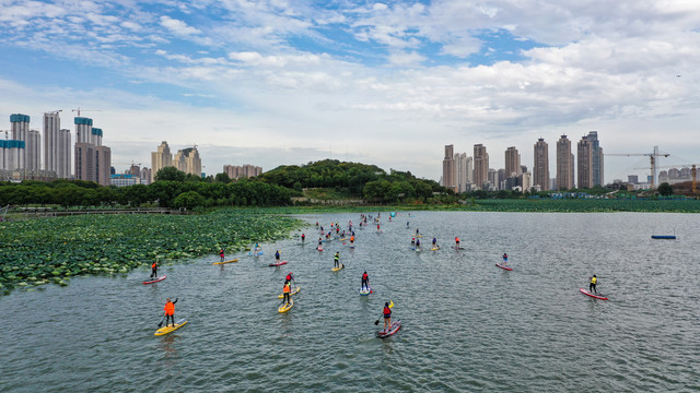 武汉汉阳月湖公园桨板