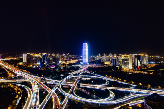 郑州CBD地标夜景