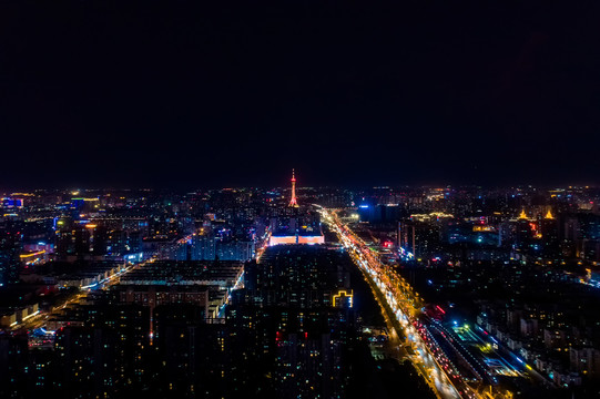郑州CBD地标夜景