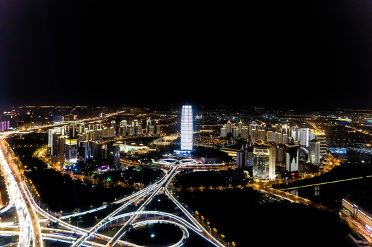 郑州CBD地标夜景