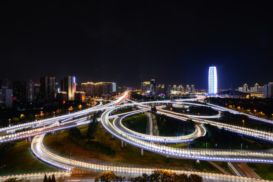 郑州CBD地标夜景