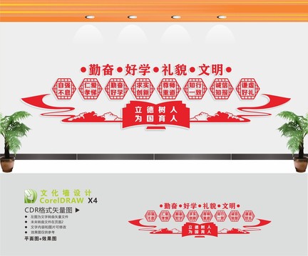 教育學(xué)校文化展板