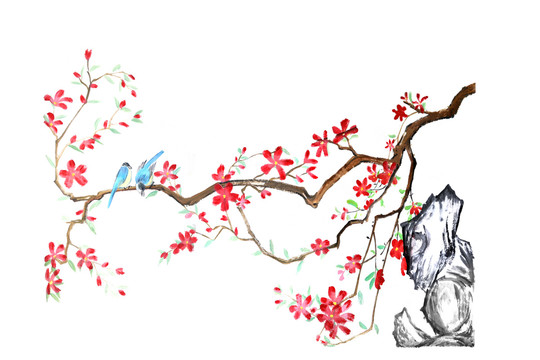 國畫梅花