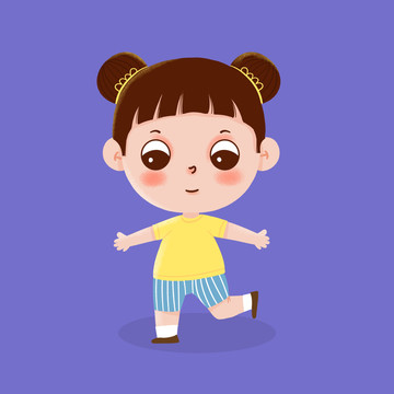 卡通可愛小女孩