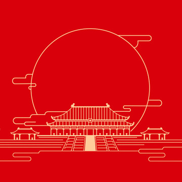 故宮線描圖