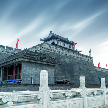 中国西安古城墙和城堡