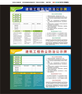 施工工地扬尘治理公示牌