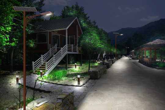 太陽能夜景效果圖
