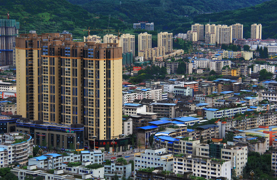 荥经县城居民楼