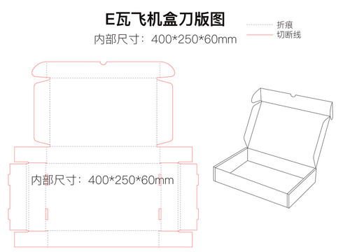 飞机盒刀版图