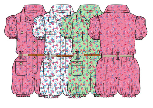 女襯衫服款式圖效果圖電腦繪制