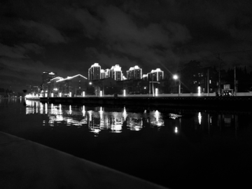 苏州河畔建筑夜景