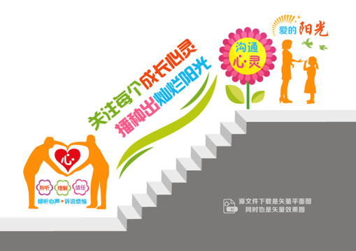 心理教育樓道文化墻