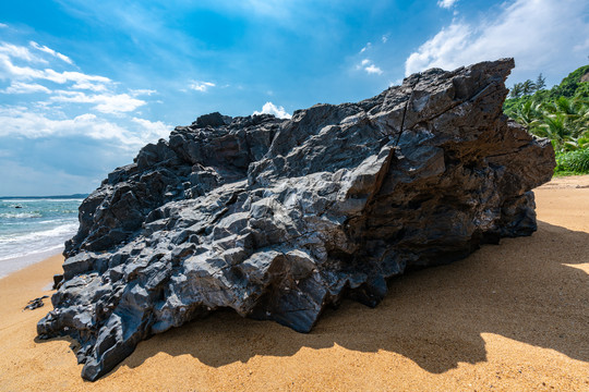 海南博鳌正门海山钦湾礁石