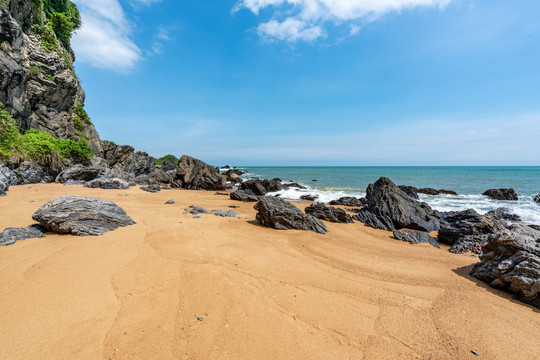 海南博鳌正门海山钦湾礁石