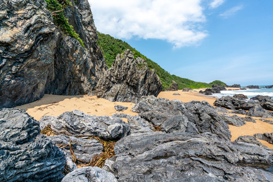 海南博鳌正门海山钦湾礁石