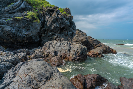 海南博鳌正门海山钦湾礁石