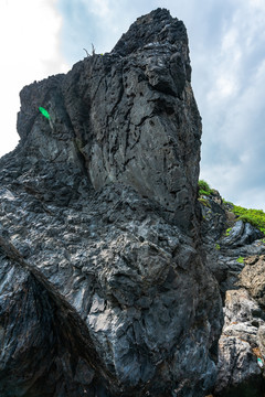 海南博鳌正门海山钦湾沙礁石